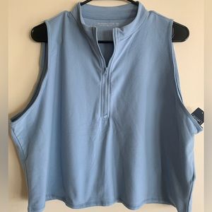 A&F baby blue zip up tank 💙